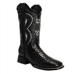Combo Bota de Rodeo Piel de Caiman Original y Cinto