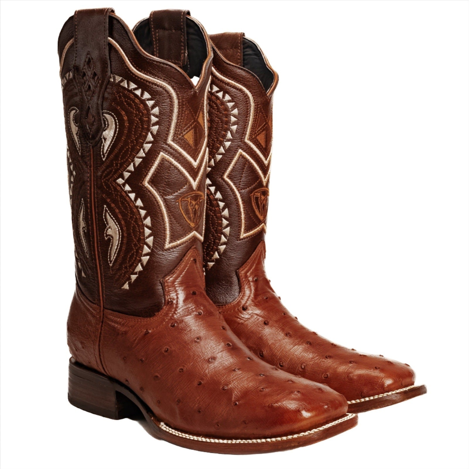 COMBO 703 Bota de Rodeo Piel de Avestruz Original Chedron