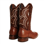 Combo Bota de Rodeo Piel de Avestruz Original y Cinto