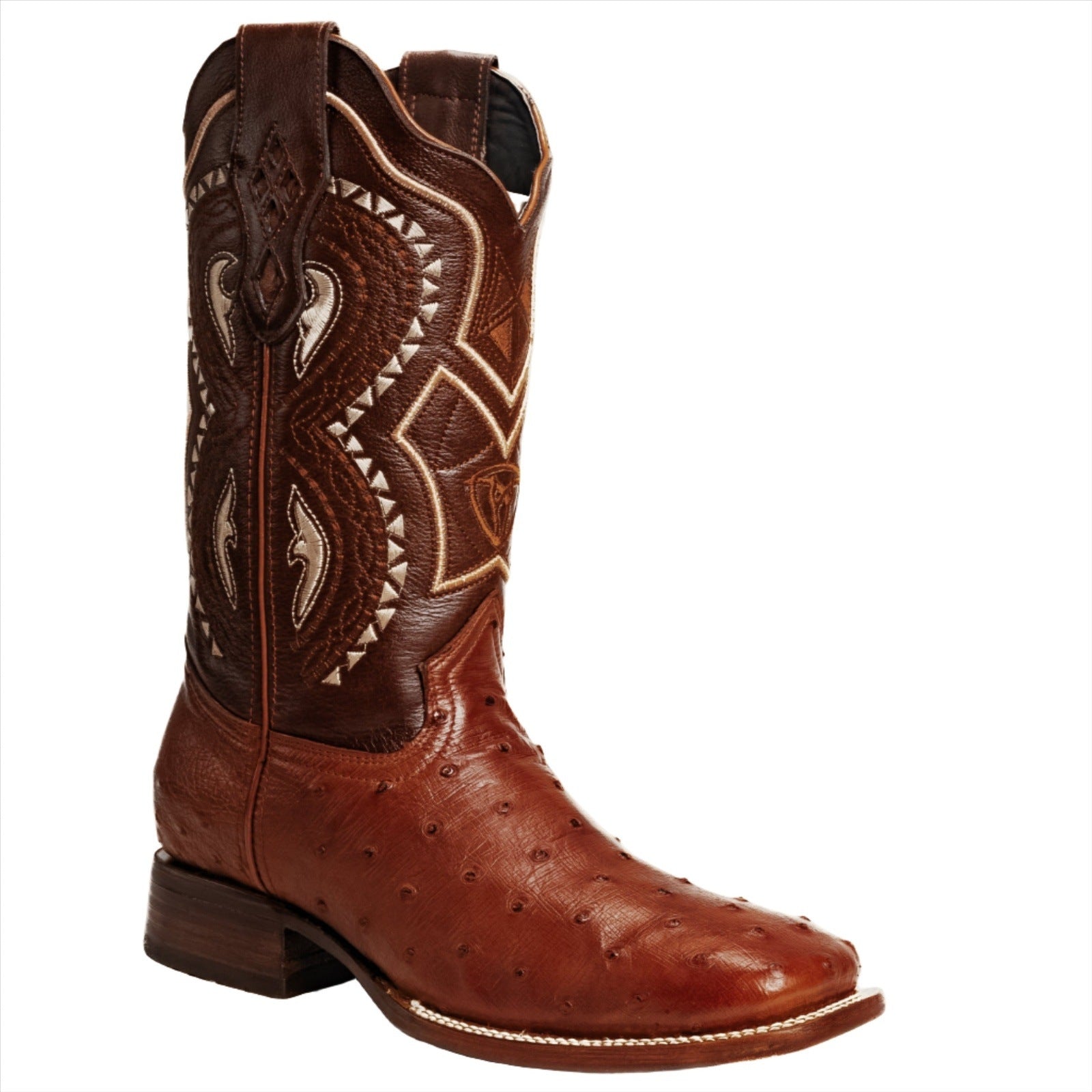 COMBO 703 Bota de Rodeo Piel de Avestruz Original Chedron