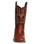 Combo Bota de Rodeo Piel de Avestruz Original y Cinto