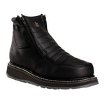 Hammer 6" Botas de Trabajo Doble Zipper Suela Ligera Doble Densidad , 100% Piel Negro