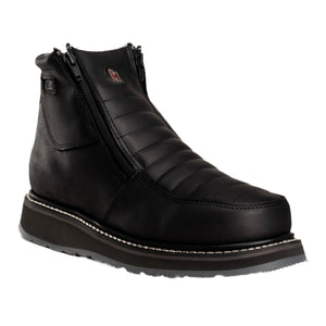 Hammer 6" Botas de Trabajo Doble Zipper Suela Ligera Doble Densidad , 100% Piel Negro