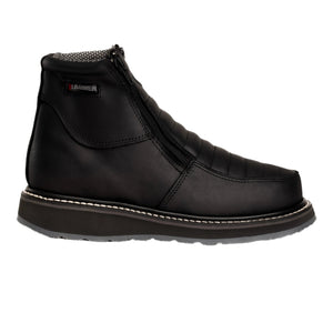 Hammer 6" Botas de Trabajo Doble Zipper Suela Ligera Doble Densidad , 100% Piel Negro