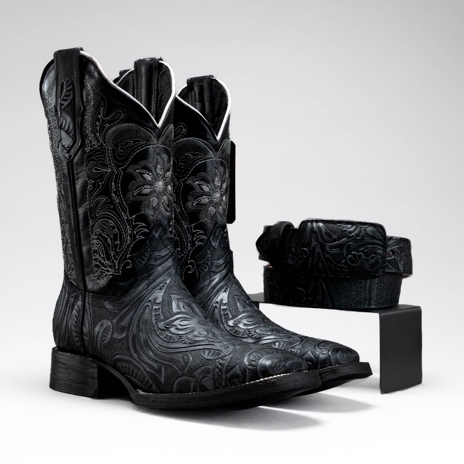 Combo Bota Rodeo Piel Premium Diseño Artesanal Sincelado