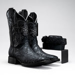 Combo Bota Rodeo Piel Premium Diseño Artesanal Sincelado