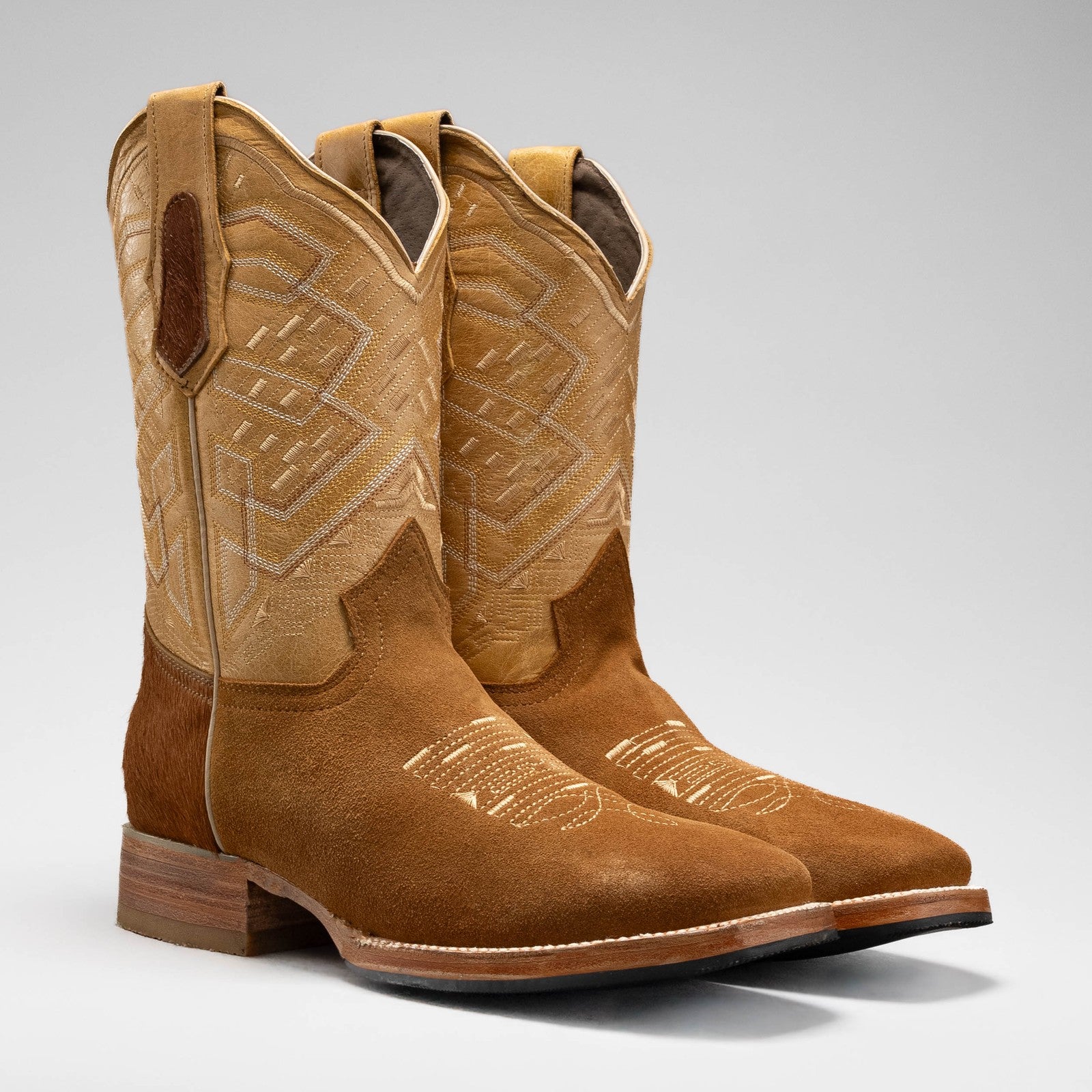 Bota Rodeo Piel Premium Nobuck con Talon de Pelo