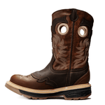 Sb1035 Hombre Steel Toe Brown Horma Ee Amplia-Se Recomienda Medio Numero Menos