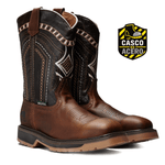Sb5001 Bota Silver Bull Punta Cuadrada Steel Toe Cafe Rustico Horma Ee Amplia-Se Recomienda Medio Numero Menos