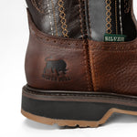 Sb5001 Bota Silver Bull Punta Cuadrada Steel Toe Cafe Rustico Horma Ee Amplia-Se Recomienda Medio Numero Menos