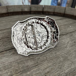 Hebilla Vaquera Para Cinto De Metal Oro/Plata/Negro
