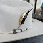 Pluma de Metal Para Sombrero Vaquero