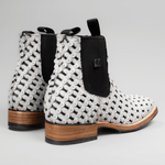 Botin Vaquero de Hombre de Pelo Trenzado Punta Cuadrada