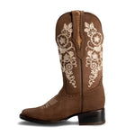 Bota Rodeo Para Dama Bordado Artesanal
