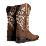 Bota Rodeo Para Dama Bordado Artesanal