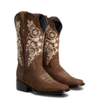 Bota Rodeo Para Dama Bordado Artesanal