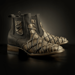 Botin Vaquero Pescado Monster Fish Piraruccu de Hombre Punta Cuadrada