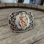 Hebilla Vaquera Para Cinto De Metal Oro/Plata/Negro