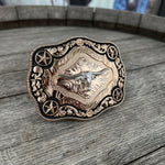 Hebilla Vaquera Para Cinto De Metal Oro/Plata/Negro