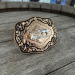 Hebilla Vaquera Para Cinto De Metal Oro/Plata/Negro