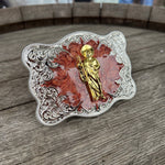 Hebilla Vaquera Para Cinto De Metal Oro/Plata/Negro