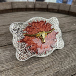 Hebilla Vaquera Para Cinto De Metal Oro/Plata/Negro