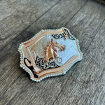 Hebilla Vaquera Para Cinto De Metal Oro/Plata/Negro