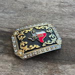Hebilla Vaquera Para Cinto De Metal Oro/Plata/Negro