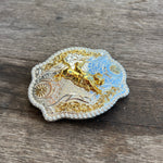 Hebilla Vaquera Para Cinto De Metal Oro/Plata/Negro