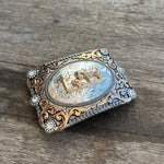Hebilla Vaquera Para Cinto De Metal Oro/Plata/Negro