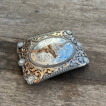 Hebilla Vaquera Para Cinto De Metal Oro/Plata/Negro