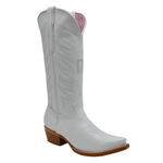 RC320 Botas Clásica Vaquera para Mujer Horma Snip Toe Blanca