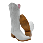 RC320 Botas Clásica Vaquera para Mujer Horma Snip Toe Blanca