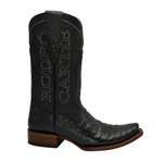 Combo de Bota Rodeo Denver Piel de Cocodrilo Negro