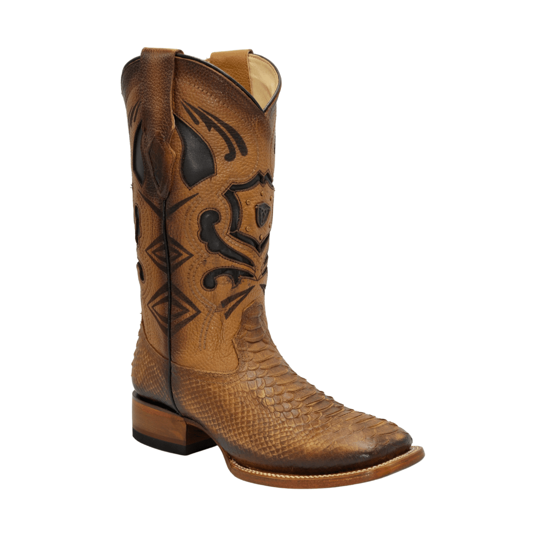 Bota Rodeo Mamba Piel de Pitón Miel – El Mundo De Charros