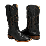 Bota Rodeo Mamba Piel de Pitón Negro