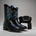 Combo Botas Vaqueras de Hombre Viper con Punta Cuadrada