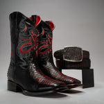 Combo Botas Vaqueras de Hombre Viper con Punta Cuadrada