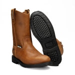 Bota de Trabajo 100% Piel Tubo Alto Suela Hule