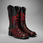 Bota Rodeo Piel Premium Con Corte De Pirarucu Monster Fish