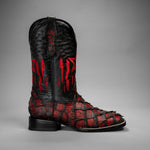 Bota Rodeo Piel Premium Con Corte De Pirarucu Monster Fish