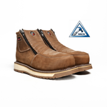 Western Flex 6" Botas de Trabajo Doble Zipper Suela Ligera Doble Densidad , 100% Piel