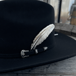 Pluma de Metal Para Sombrero Vaquero