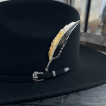 Pluma de Metal Para Sombrero Vaquero