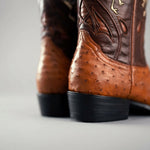 Bota Vaquera Rodeo Punta J Piel de Avestruz Original Exotico