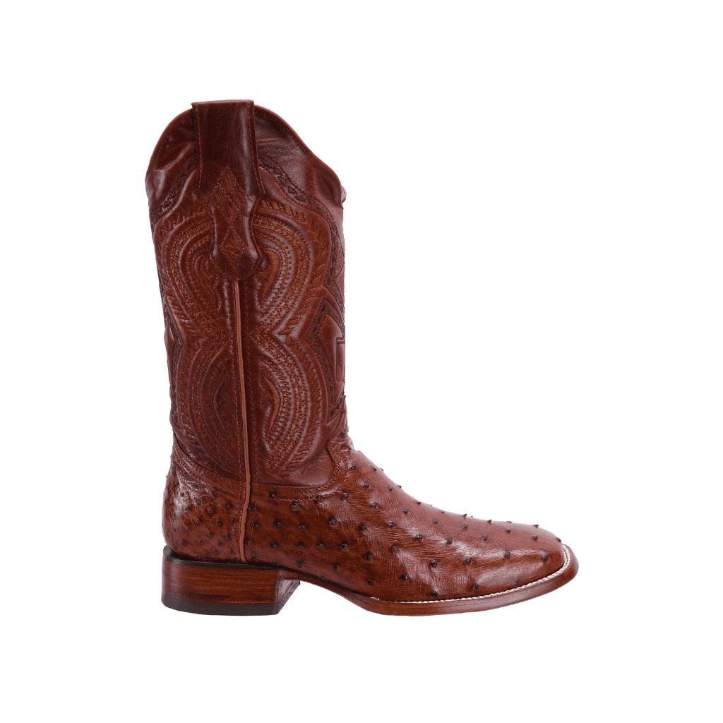 JB703 Bota de Rodeo Piel de Avestruz Original Chedron El Mundo De Charros