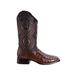 JB503 Bota de Rodeo Piel de Avestruz Original Café