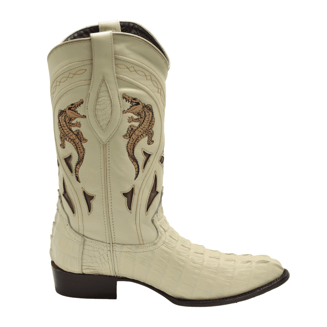 Botas de hot sale cocodrilo color hueso