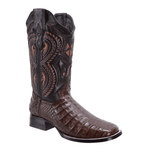 JB506 Bota de Rodeo Piel de Caiman Original Café