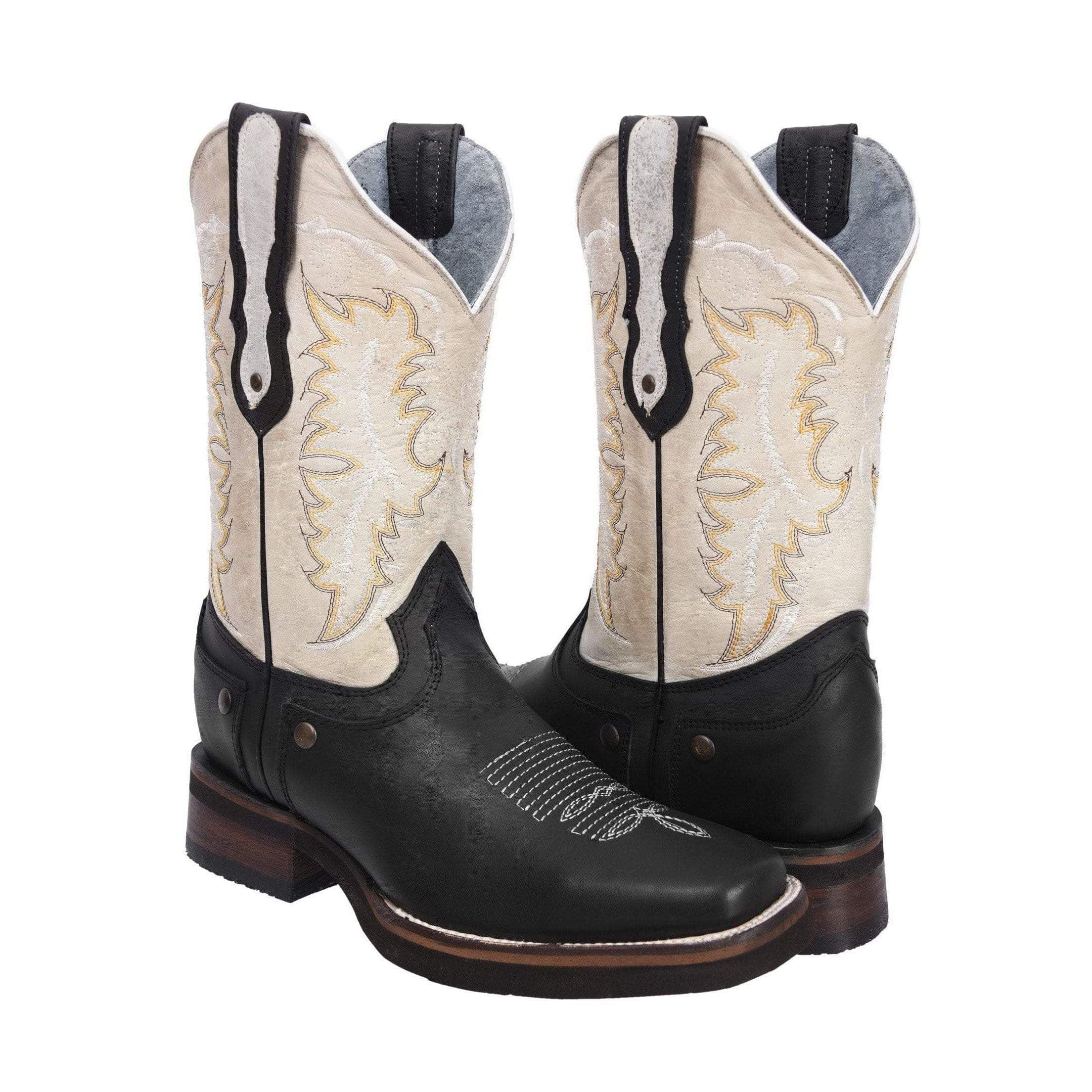 512 Combo Bota Rodeo Suela Hule Negro Horma Ee Amplia-Se Recomienda Medio Numero Menos